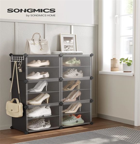 Shoe rack with cover